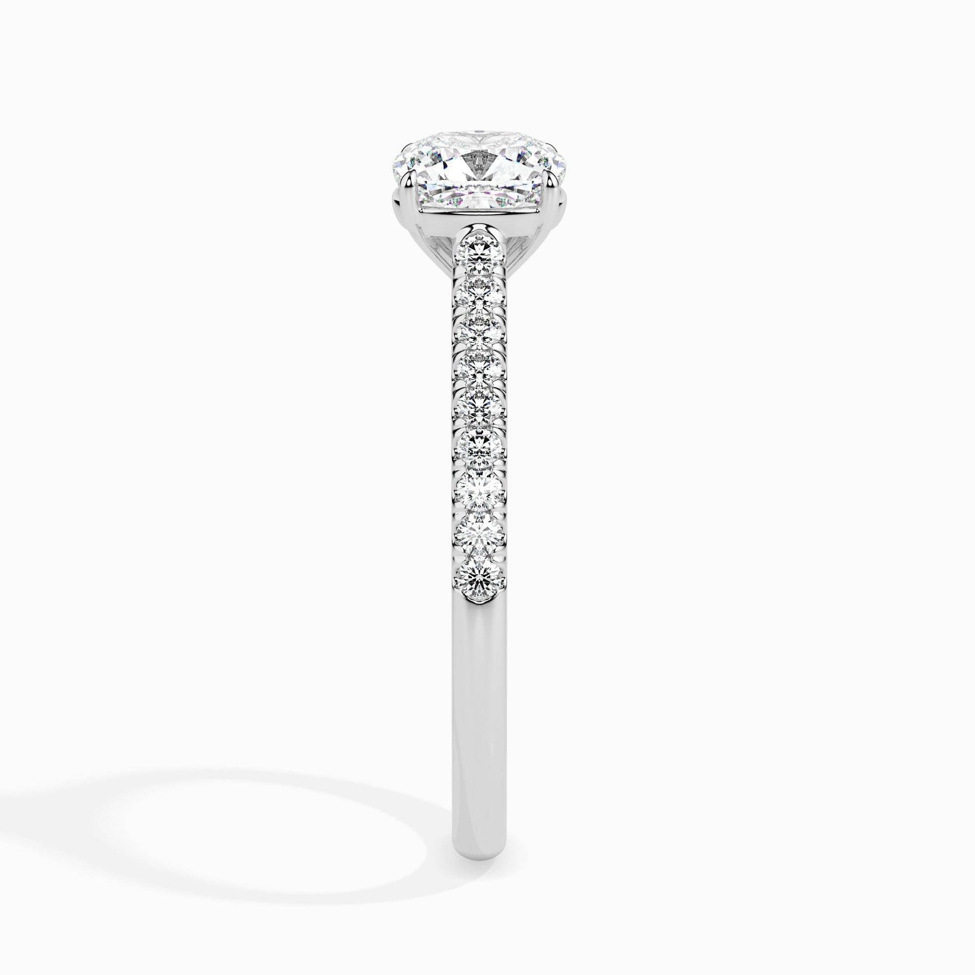 1.5ct Cushion Lab Diamond Solo Solitaire Ring - Fiona Diamonds - Fiona Diamonds