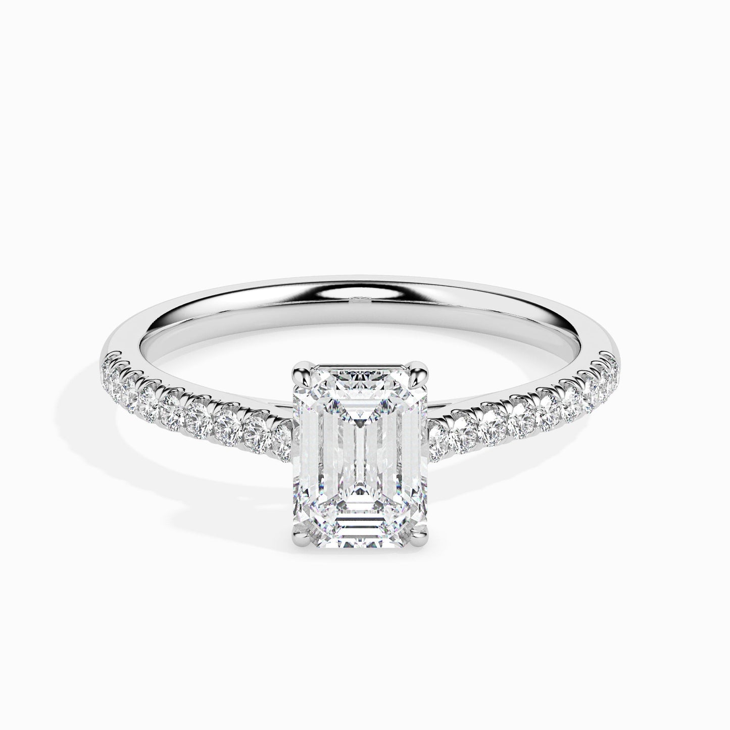 2ct Emerald Lab Diamond Bingle Solitaire Ring - Fiona Diamonds - Fiona Diamonds