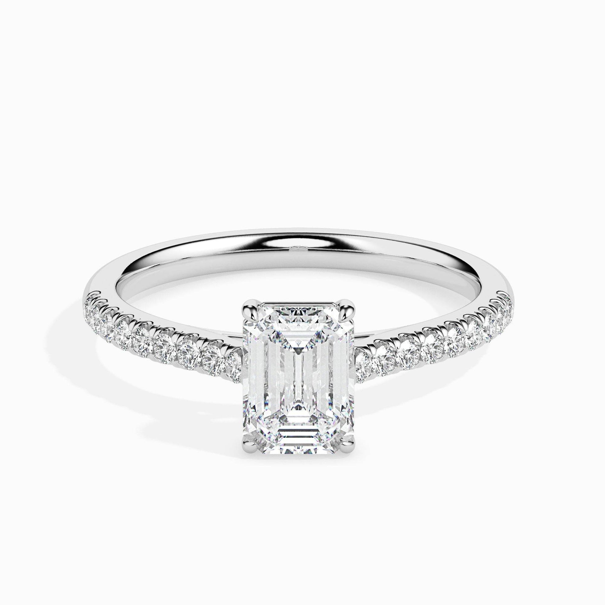 50 pointer Lab Diamond  solitaire engagement ring 18 karat white gold Fiona Diamonds
