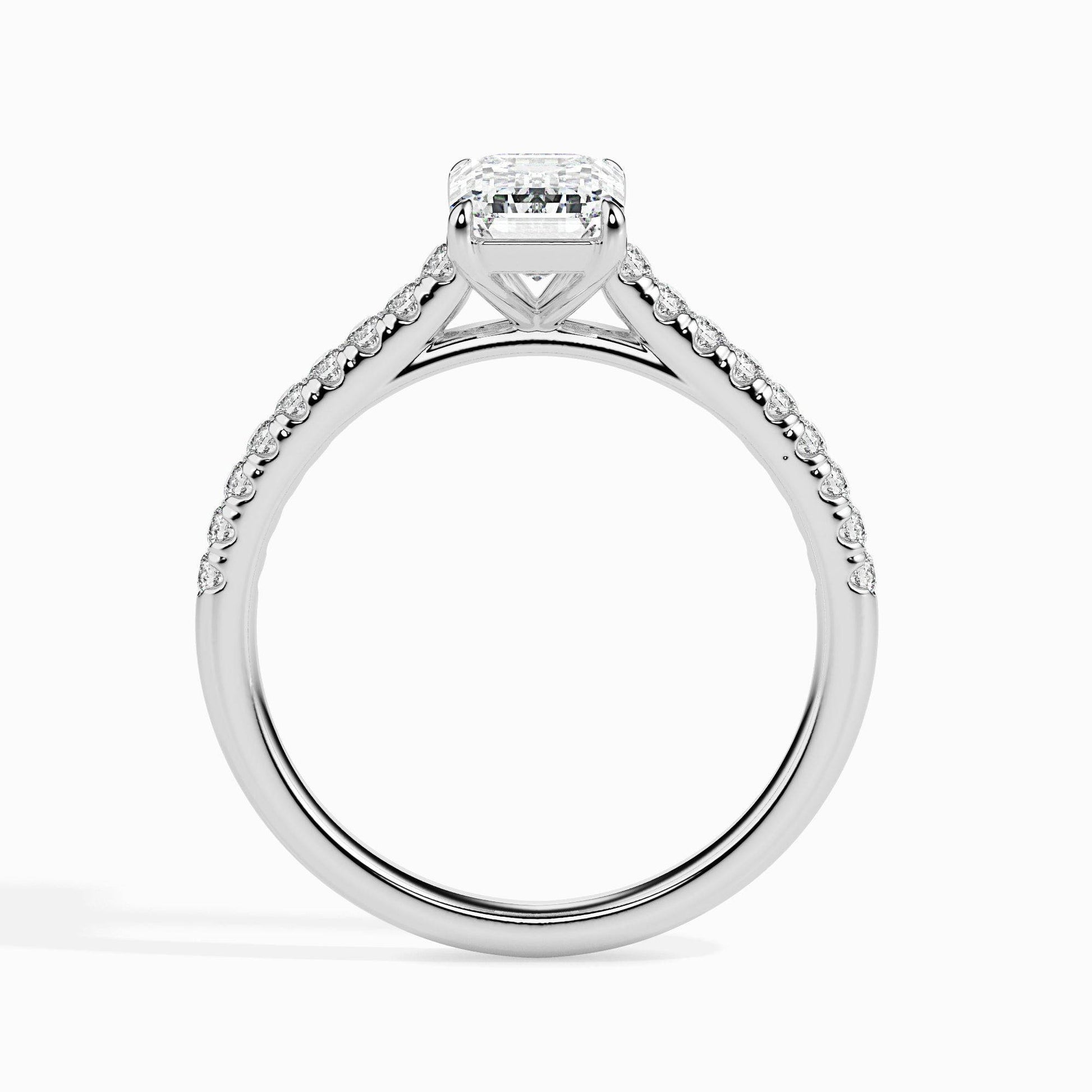 50 pointer Lab Diamond  solitaire engagement ring 18 karat white gold Fiona Diamonds
