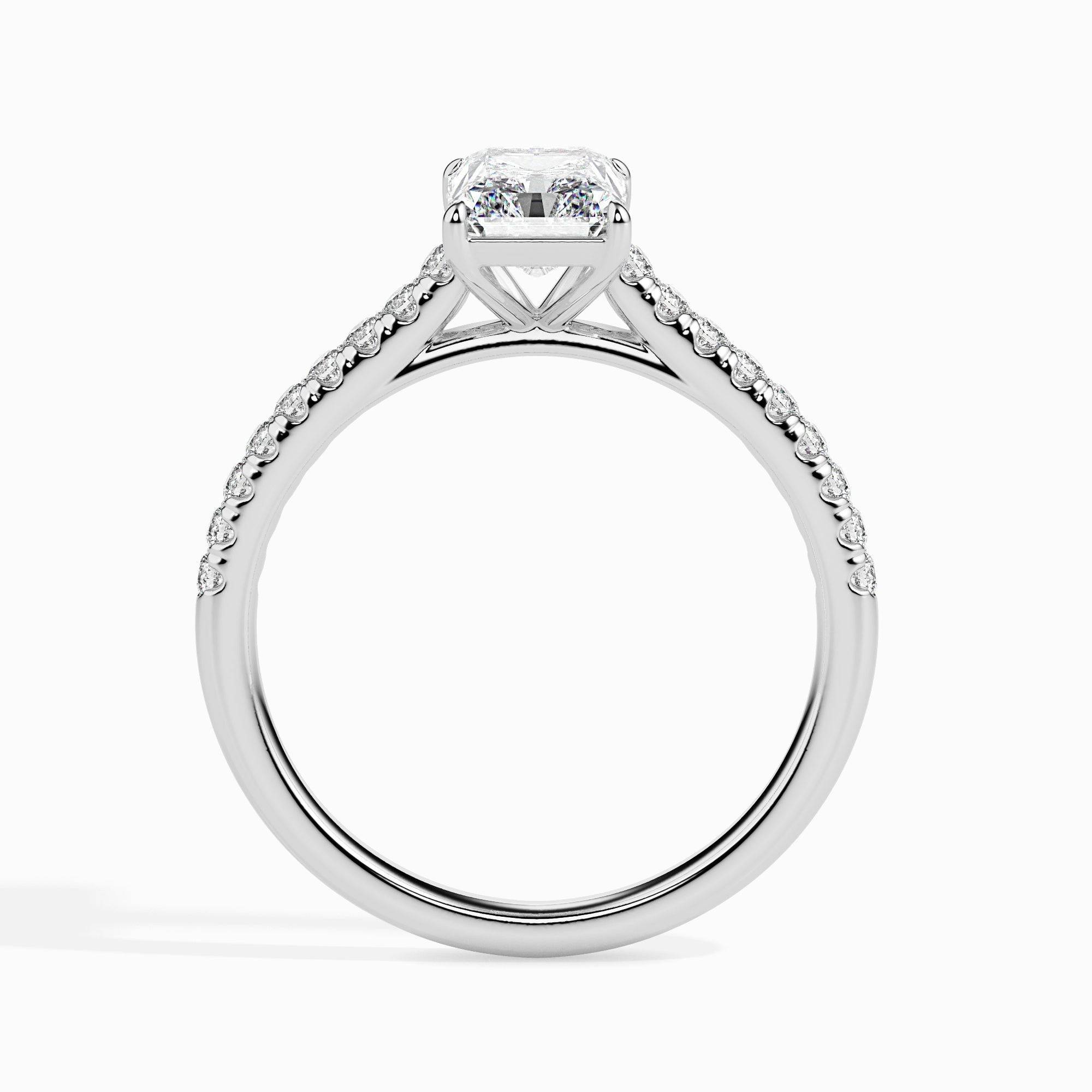50 pointer Lab Diamond  solitaire engagement ring 18 karat white gold Fiona Diamonds