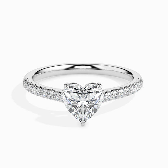 1ct Heart Lab Diamond Ivy Solitaire Ring - Fiona Diamonds - Fiona Diamonds
