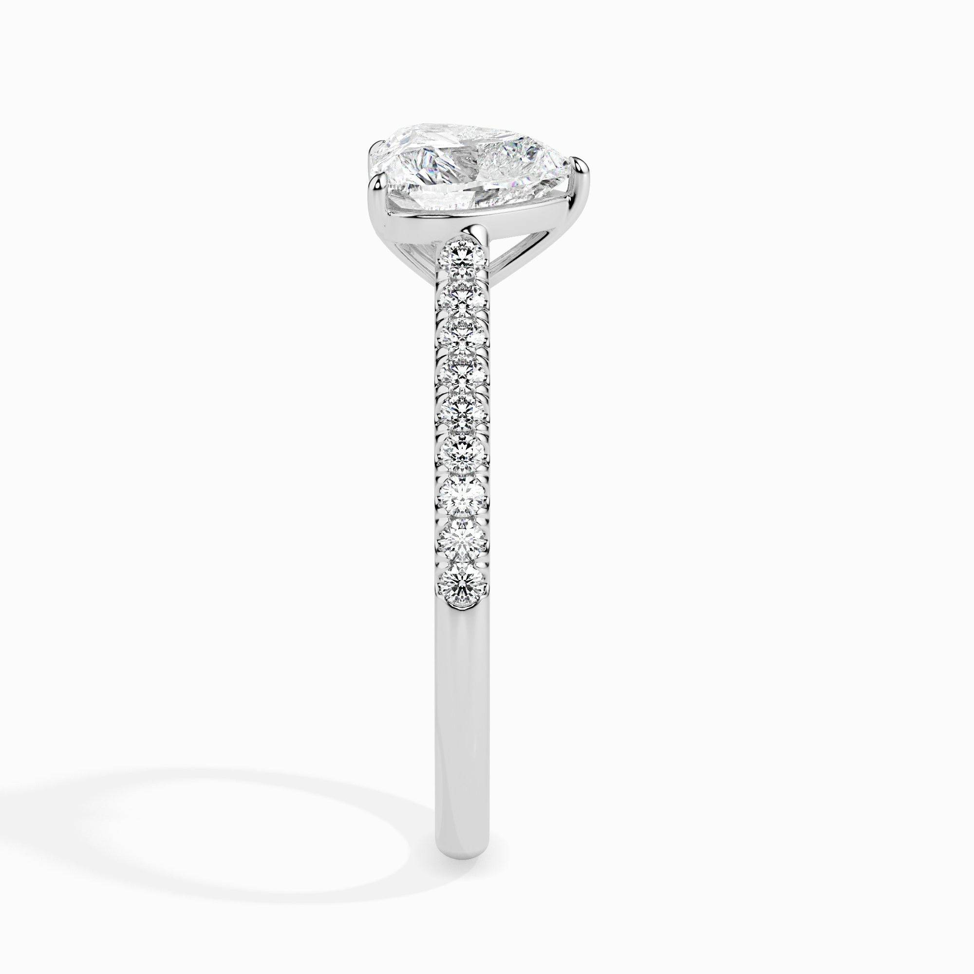 1.5ct Heart Lab Diamond Ivy Solitaire Ring - Fiona Diamonds - Fiona Diamonds