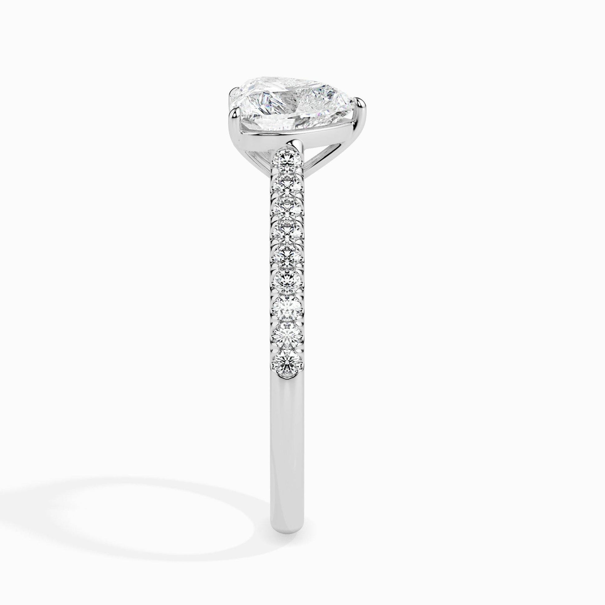 2ct Heart Lab Diamond Ivy Solitaire Ring - Fiona Diamonds - Fiona Diamonds