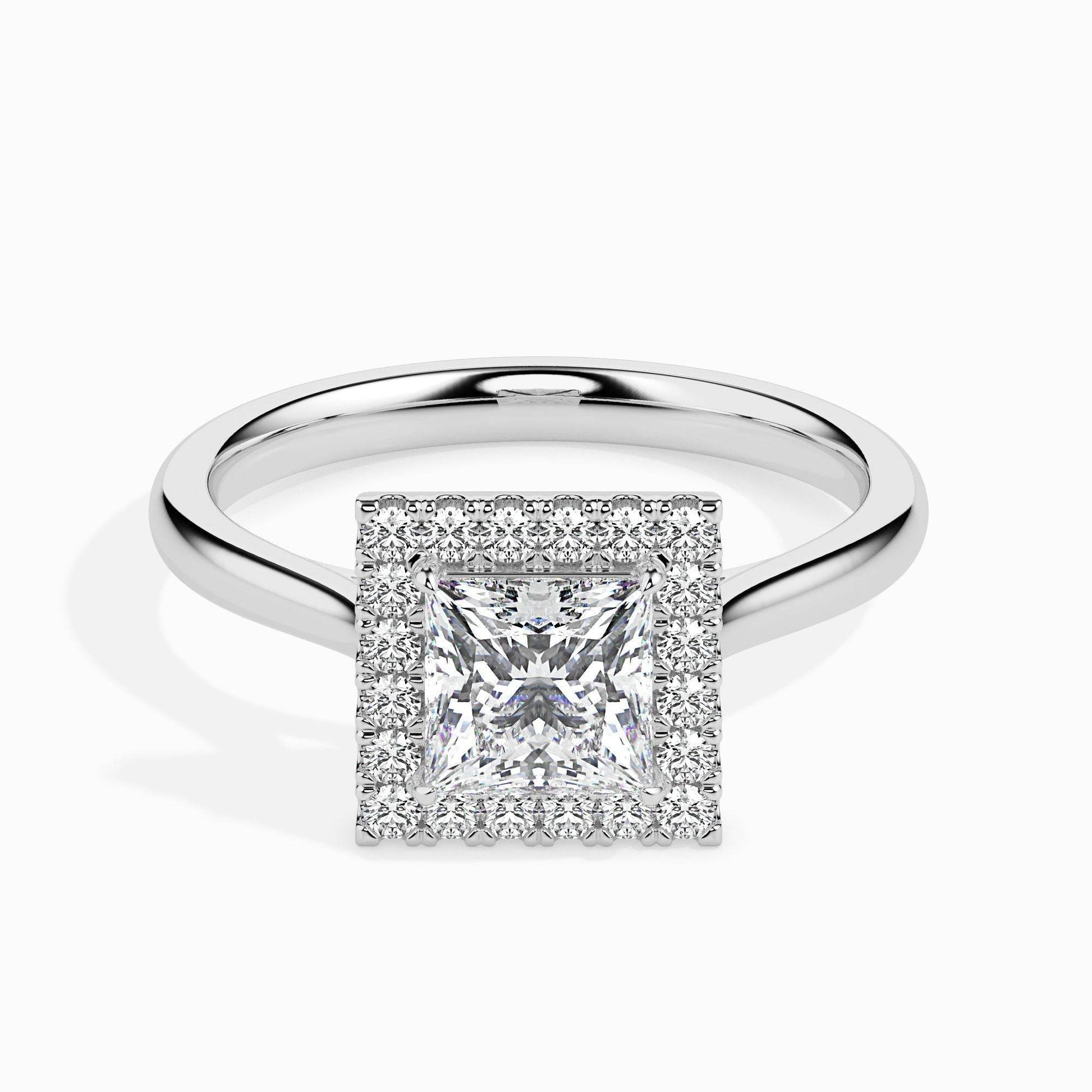 2ct Princess Halo Lab Diamond Vivian Ring - Fiona Diamonds - Fiona Diamonds