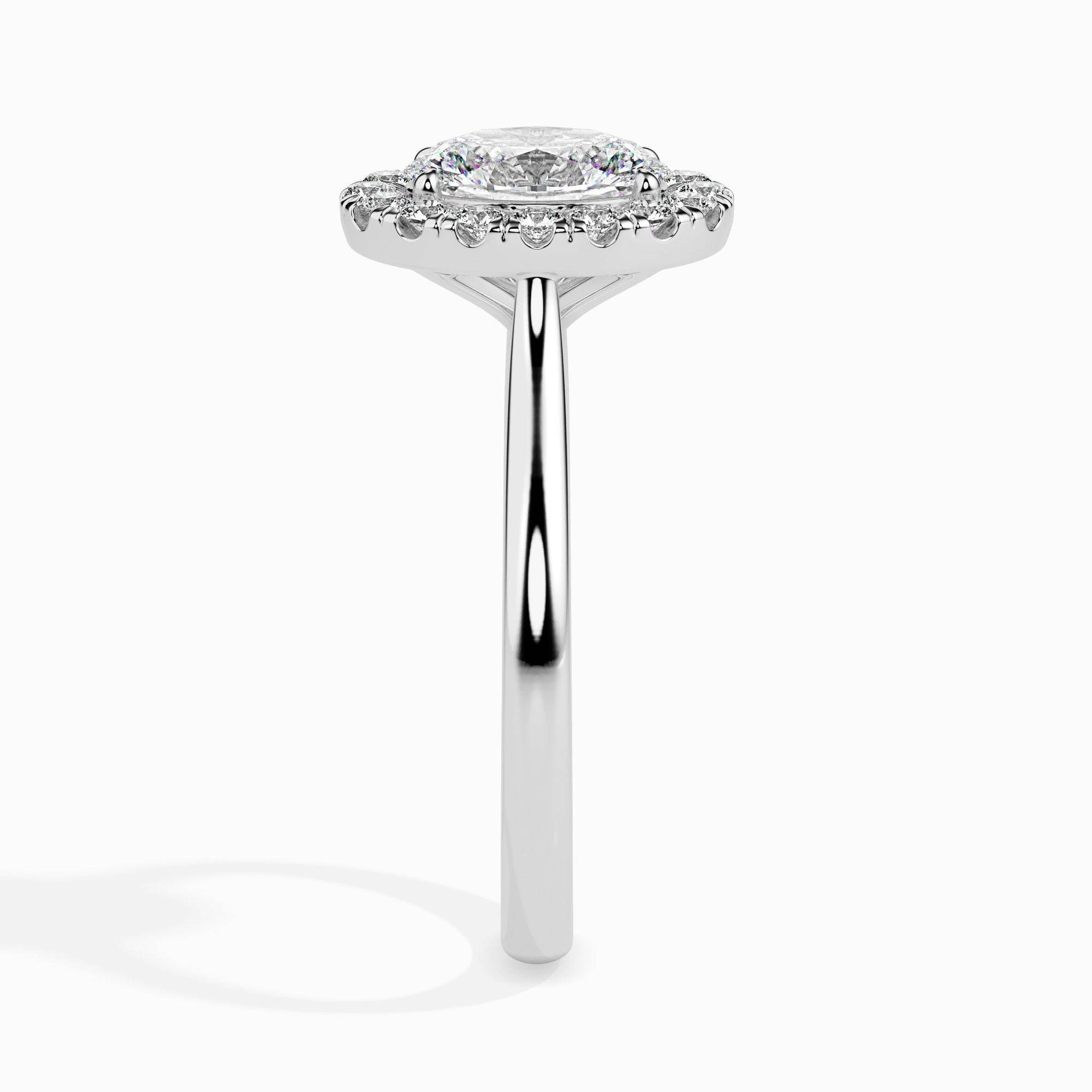 2ct Oval Halo Lab Diamond Actual Ring - Fiona Diamonds - Fiona Diamonds