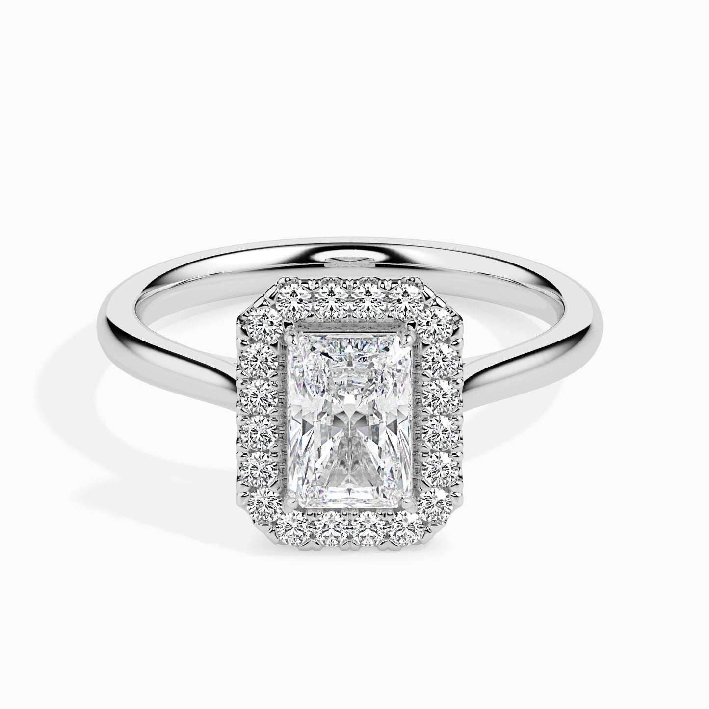 50 pointer Lab Diamond  solitaire engagement ring 18 karat white gold Fiona Diamonds
