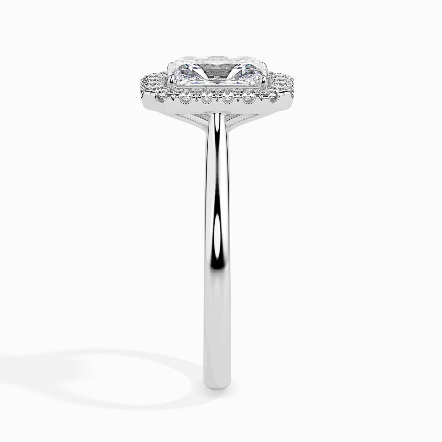 2ct Rediant Halo Lab Diamond Fictile Ring - Fiona Diamonds - Fiona Diamonds