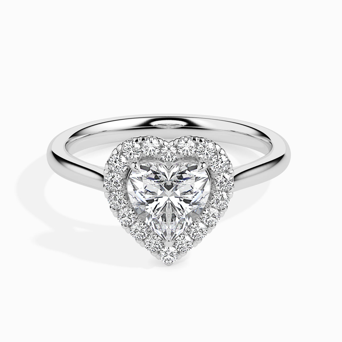 Heart Shaped Morganite Engagement Ring Rose Gold Half Eternity Diamond Band  Natural Gemstone Halo Anniversary Ring Gift for Women - Etsy