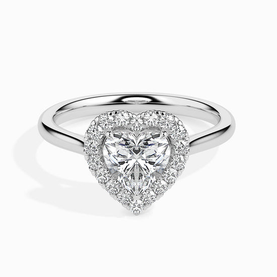 2ct Heart Halo Lab Diamond Welkin Ring - Fiona Diamonds - Fiona Diamonds