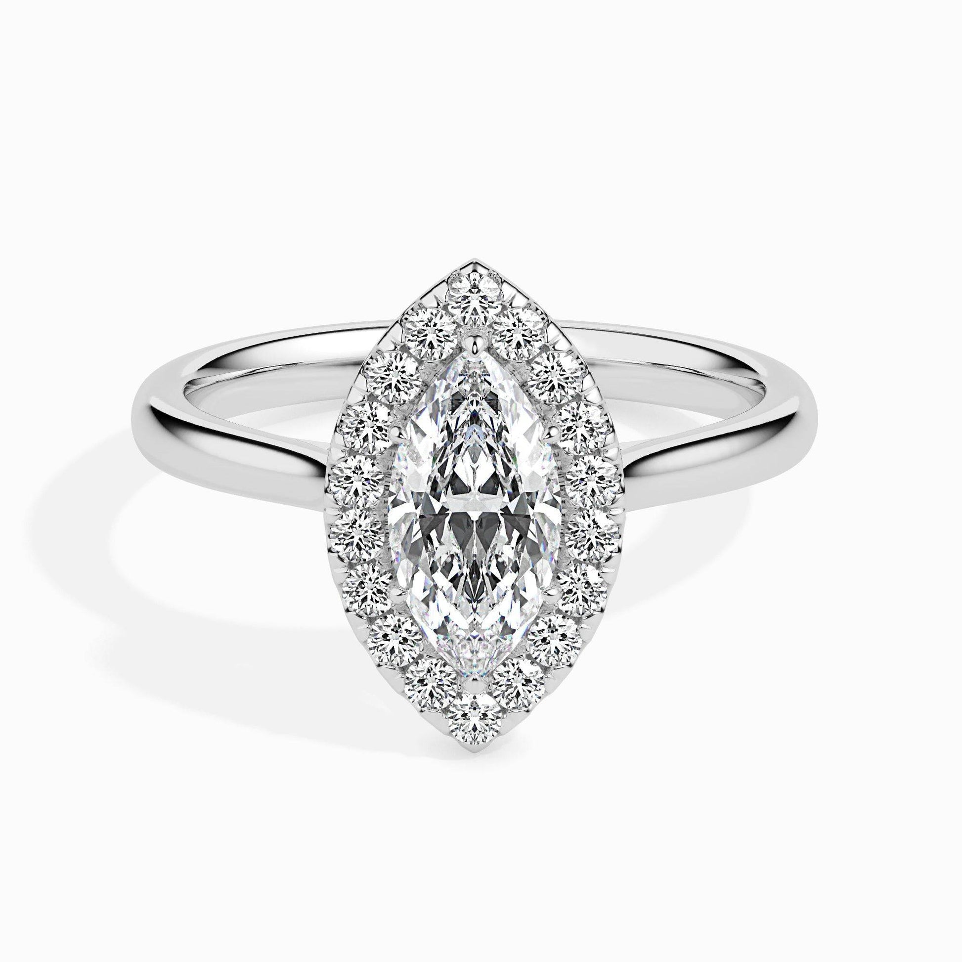 50 pointer Lab Diamond  solitaire engagement ring 18 karat white gold Fiona Diamonds
