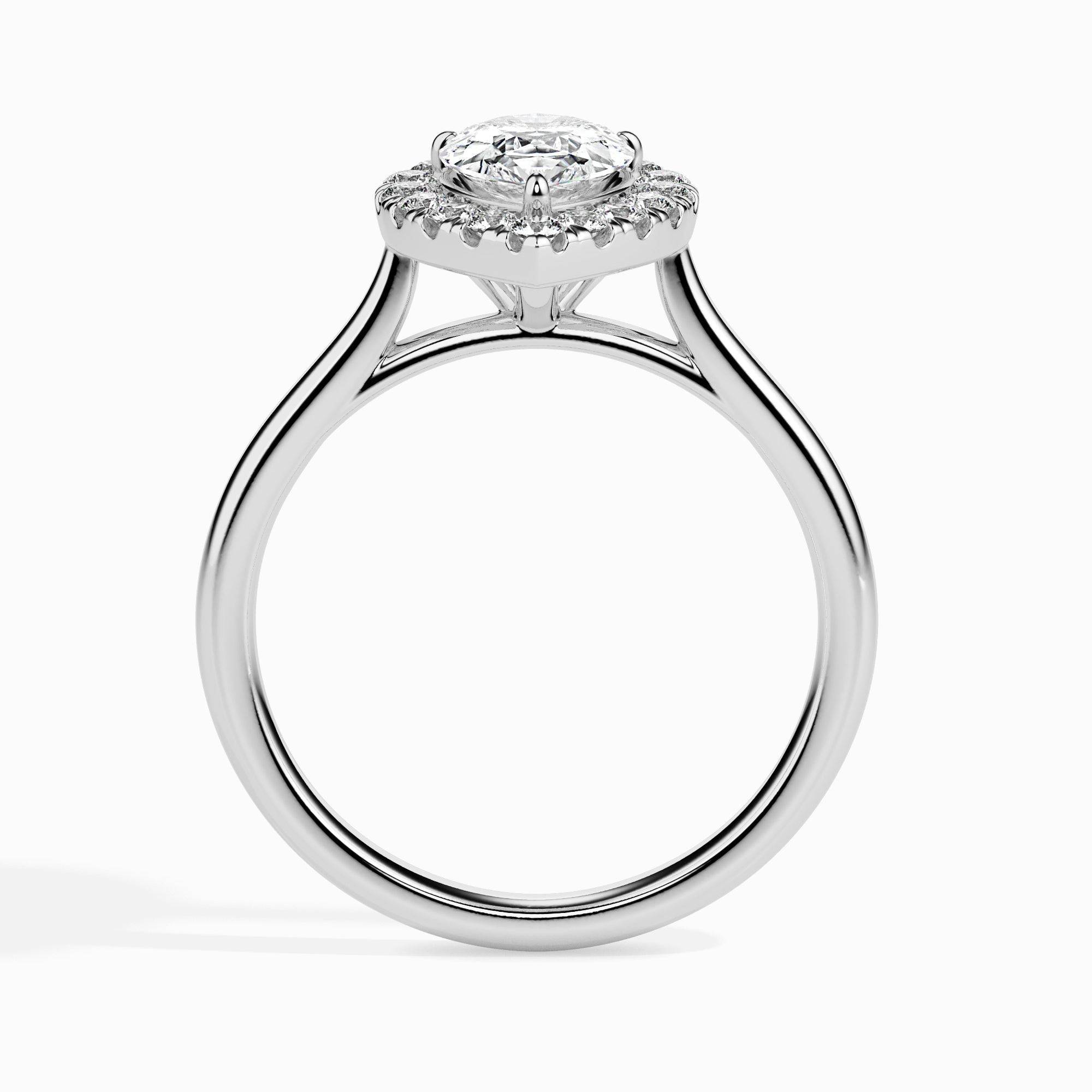 1.5ct Pear Halo Lab Diamond Sprico Ring - Fiona Diamonds - Fiona Diamonds