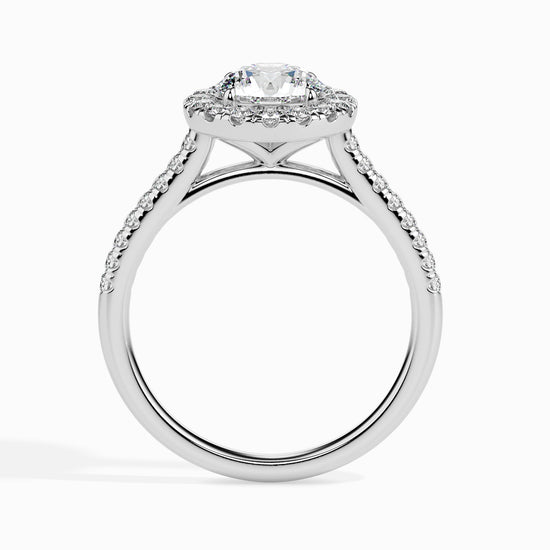 1.5ct Round Halo Lab Diamond Sage Ring - Fiona Diamonds - Fiona Diamonds