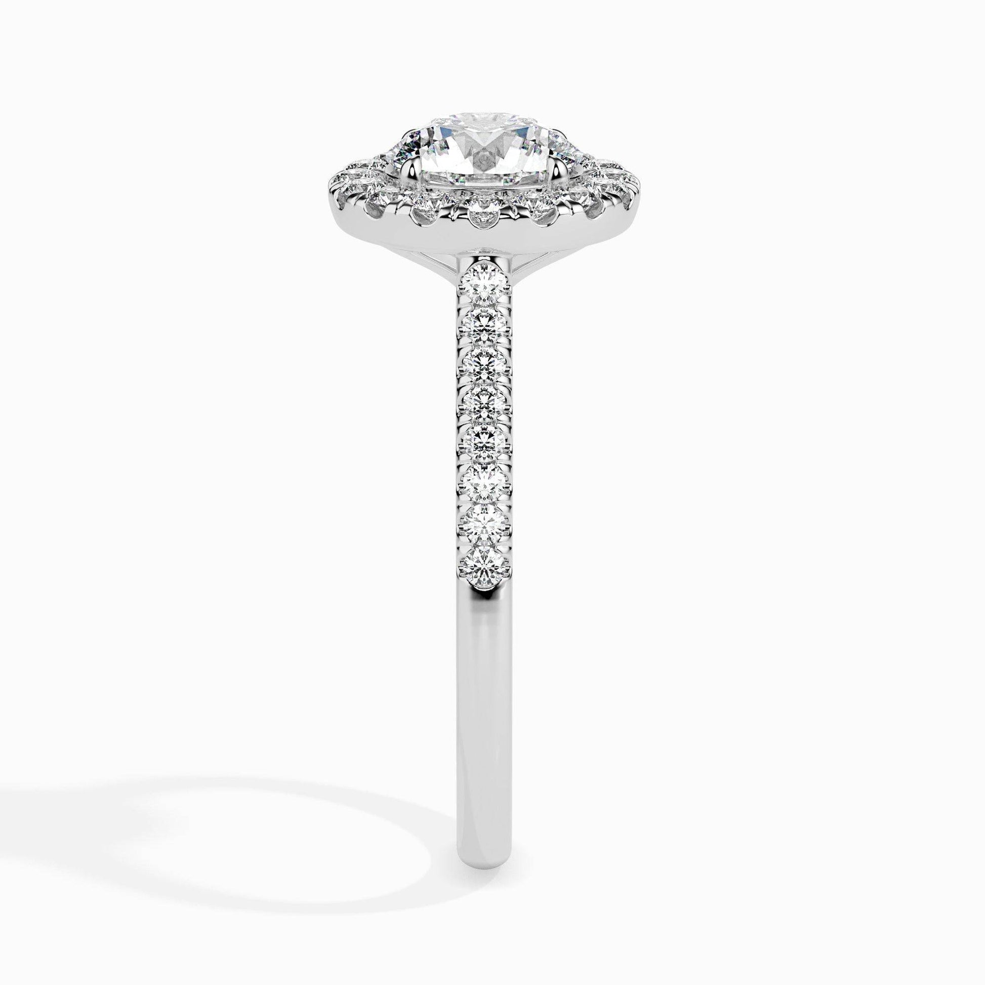 1.5ct Round Halo Lab Diamond Sage Ring - Fiona Diamonds - Fiona Diamonds