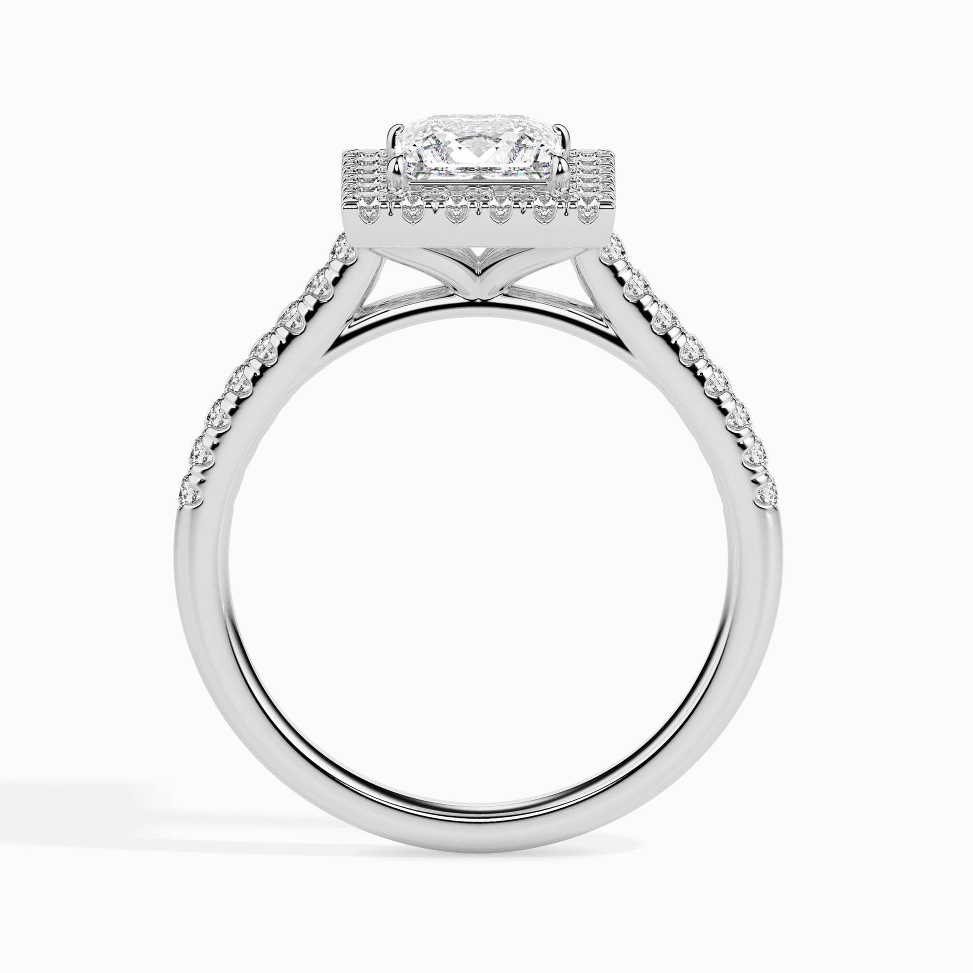 1ct Princess Halo Lab Diamond Brianna Ring - Fiona Diamonds - Fiona Diamonds
