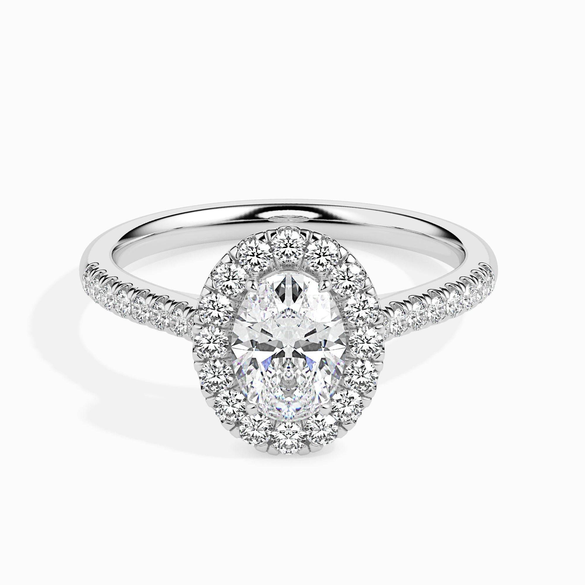 2ct Oval Halo Lab Diamond Bliss Ring - Fiona Diamonds - Fiona Diamonds