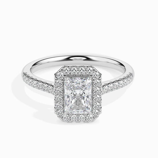 1.5ct Rediant Halo Lab Diamond Span Ring - Fiona Diamonds - Fiona Diamonds