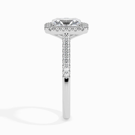 1.5ct Rediant Halo Lab Diamond Span Ring - Fiona Diamonds - Fiona Diamonds