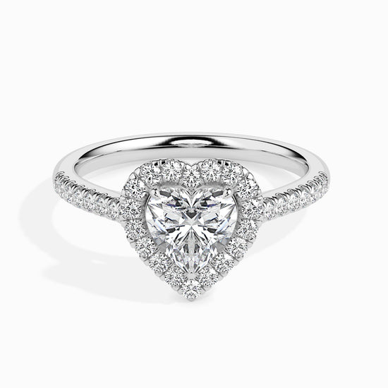 1.5ct Heart Halo Lab Diamond Leia Ring - Fiona Diamonds - Fiona Diamonds