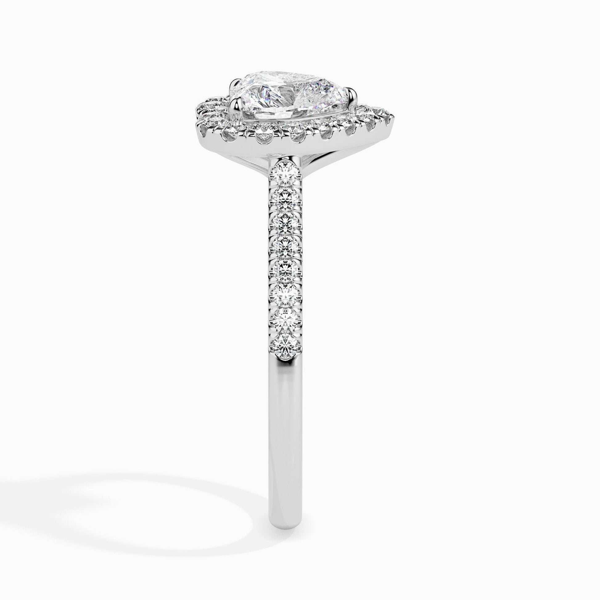 2ct Heart Halo Lab Diamond Leia Ring - Fiona Diamonds - Fiona Diamonds