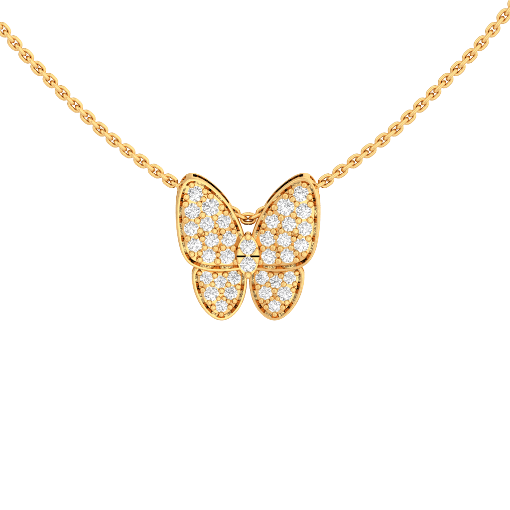 Butterfly Lab Diamond Pendant - Fiona Diamonds - Fiona Diamonds
