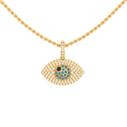 Fiery Evil Eye Lab Diamond Pendant - Fiona Diamonds - Fiona Diamonds