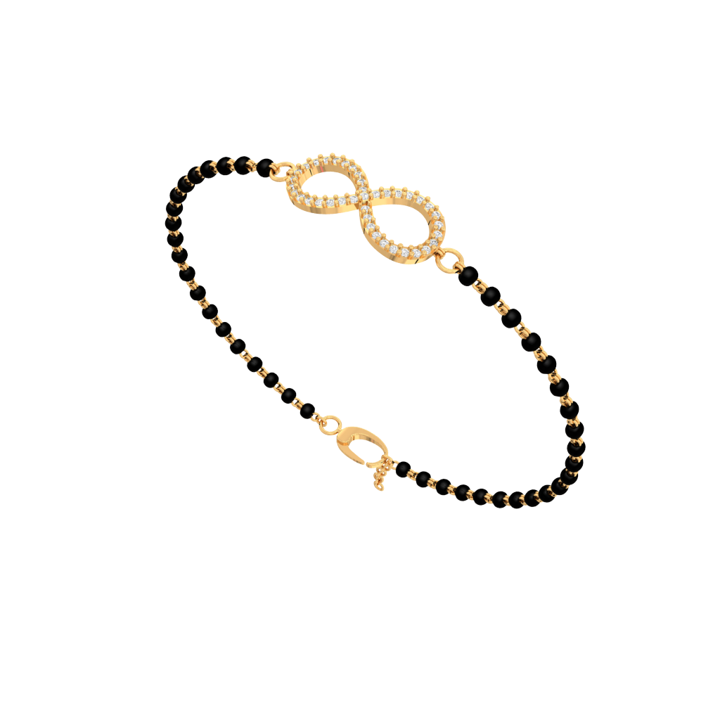 Buy Yellow Chimes Rose Gold Plated Heart Love Charmed Mangalsutra Bracelet  - Bracelet for Women 20221754 | Myntra