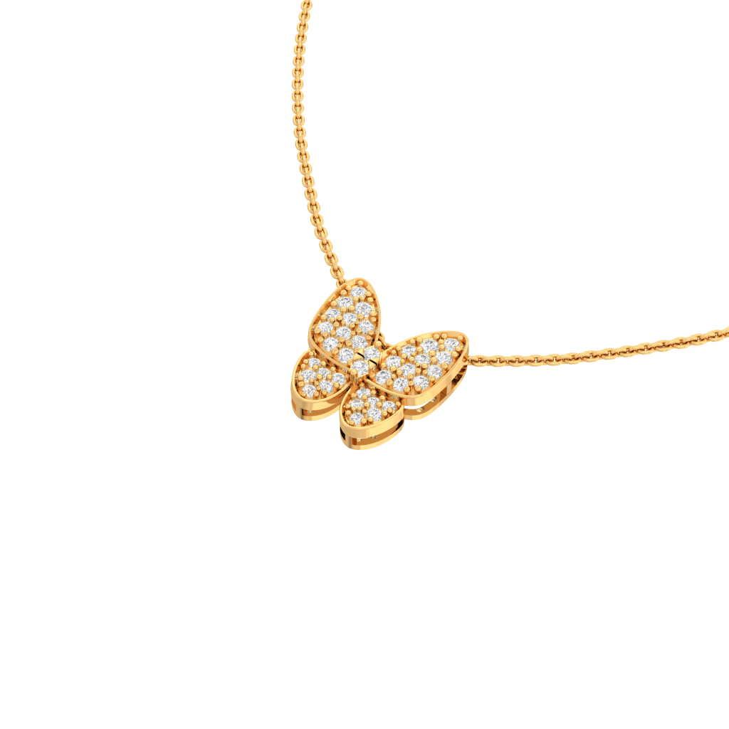 Butterfly Lab Diamond Pendant - Fiona Diamonds - Fiona Diamonds