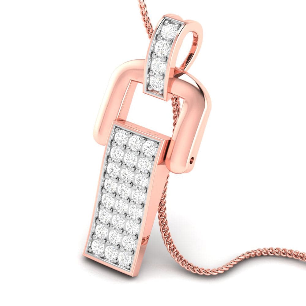 Osciller modern lab grown diamond pendant design Fiona Diamonds