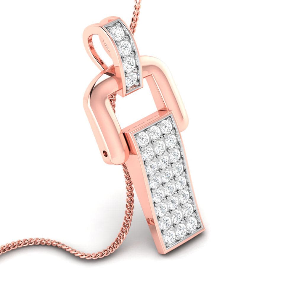 Osciller modern lab grown diamond pendant design Fiona Diamonds