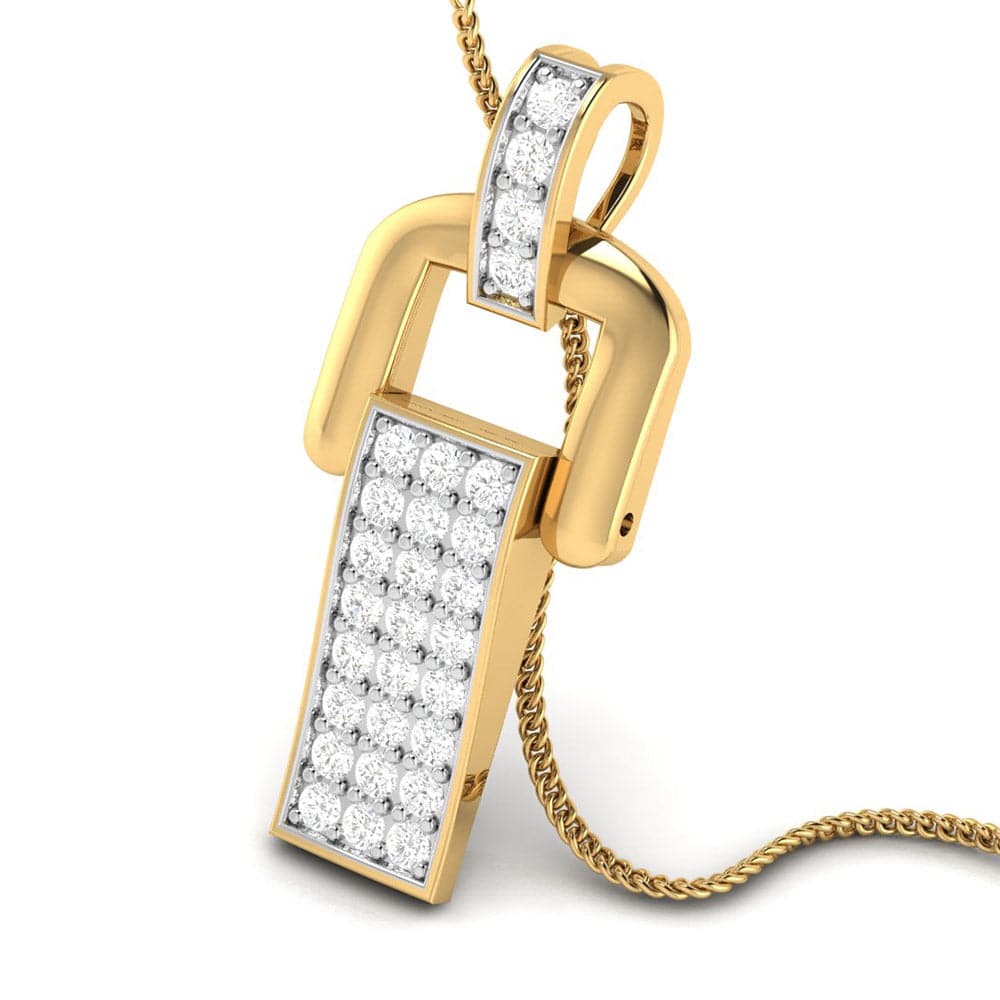 Osciller modern lab grown diamond pendant design Fiona Diamonds