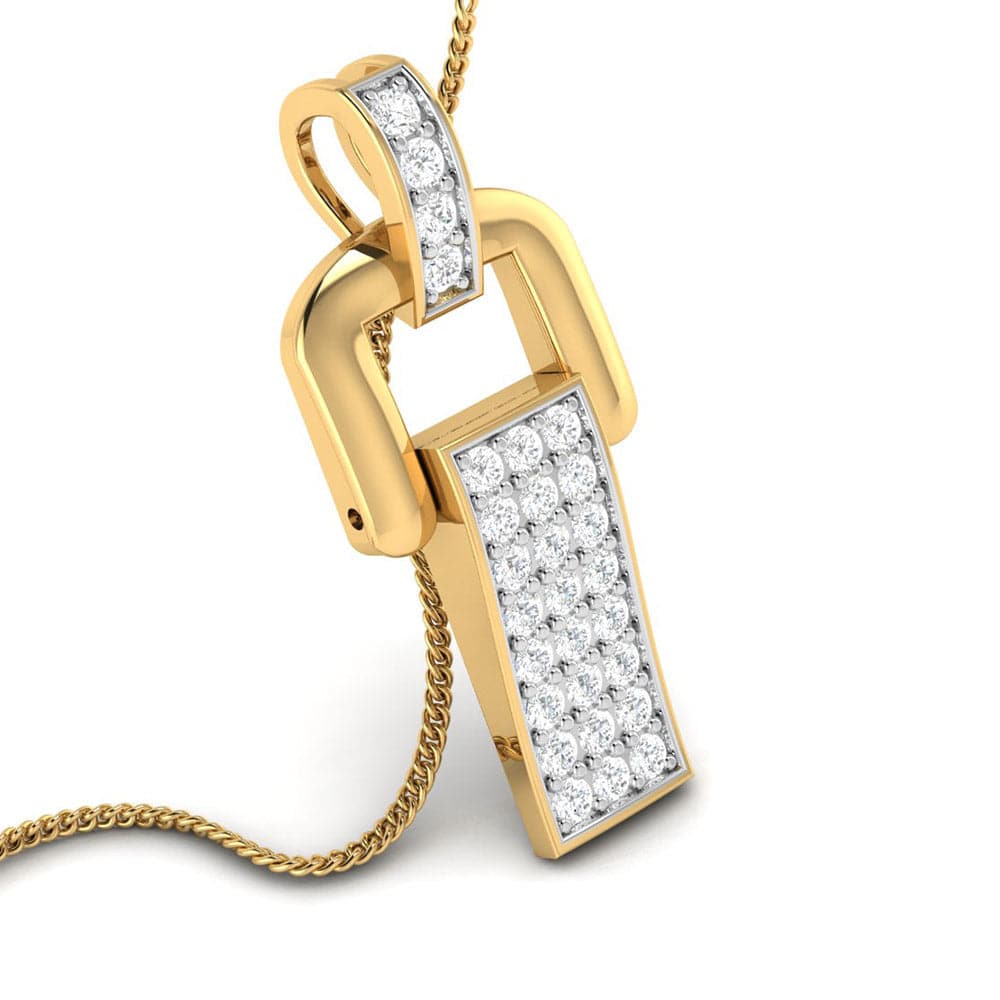 Osciller modern lab grown diamond pendant design Fiona Diamonds