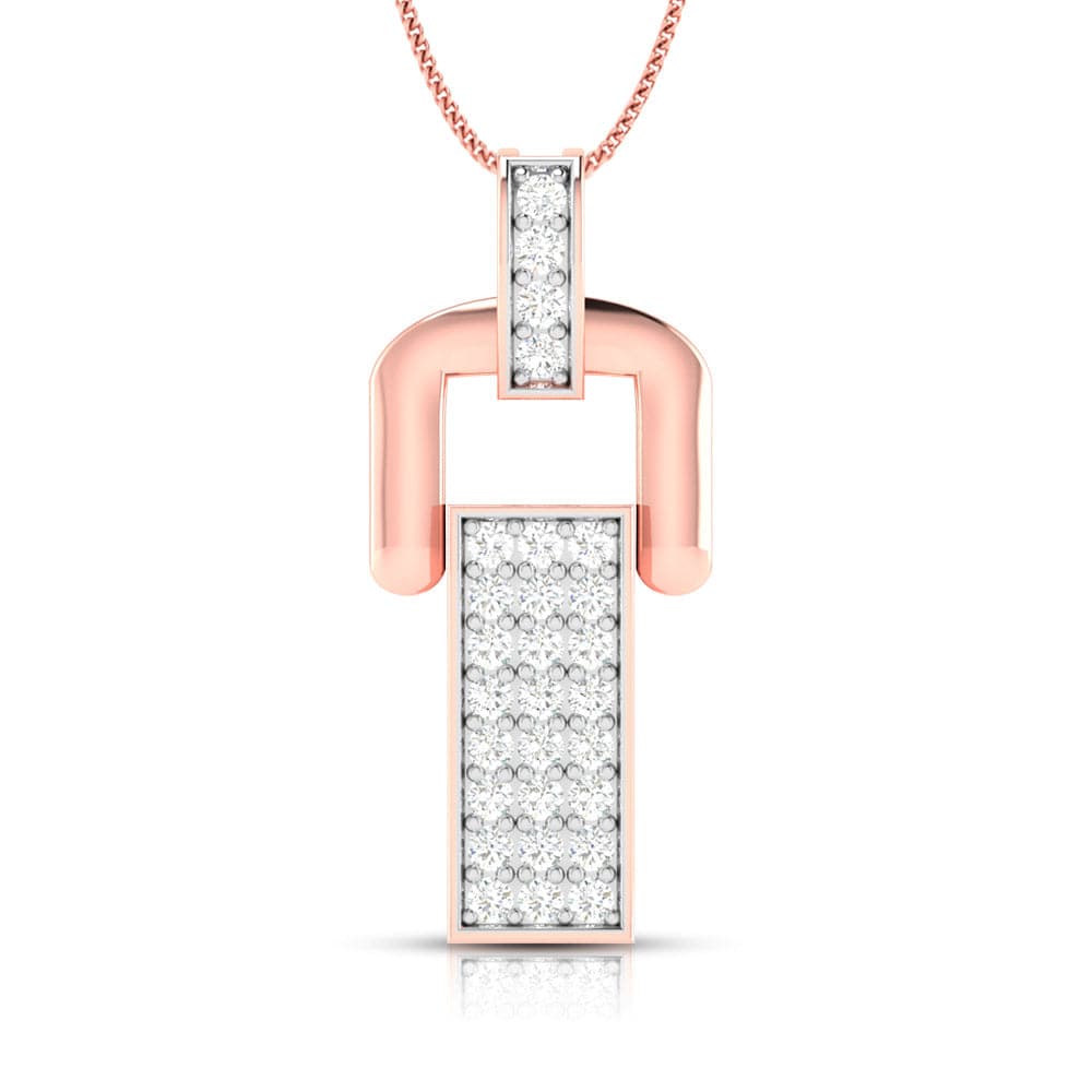 Osciller modern lab grown diamond pendant design Fiona Diamonds