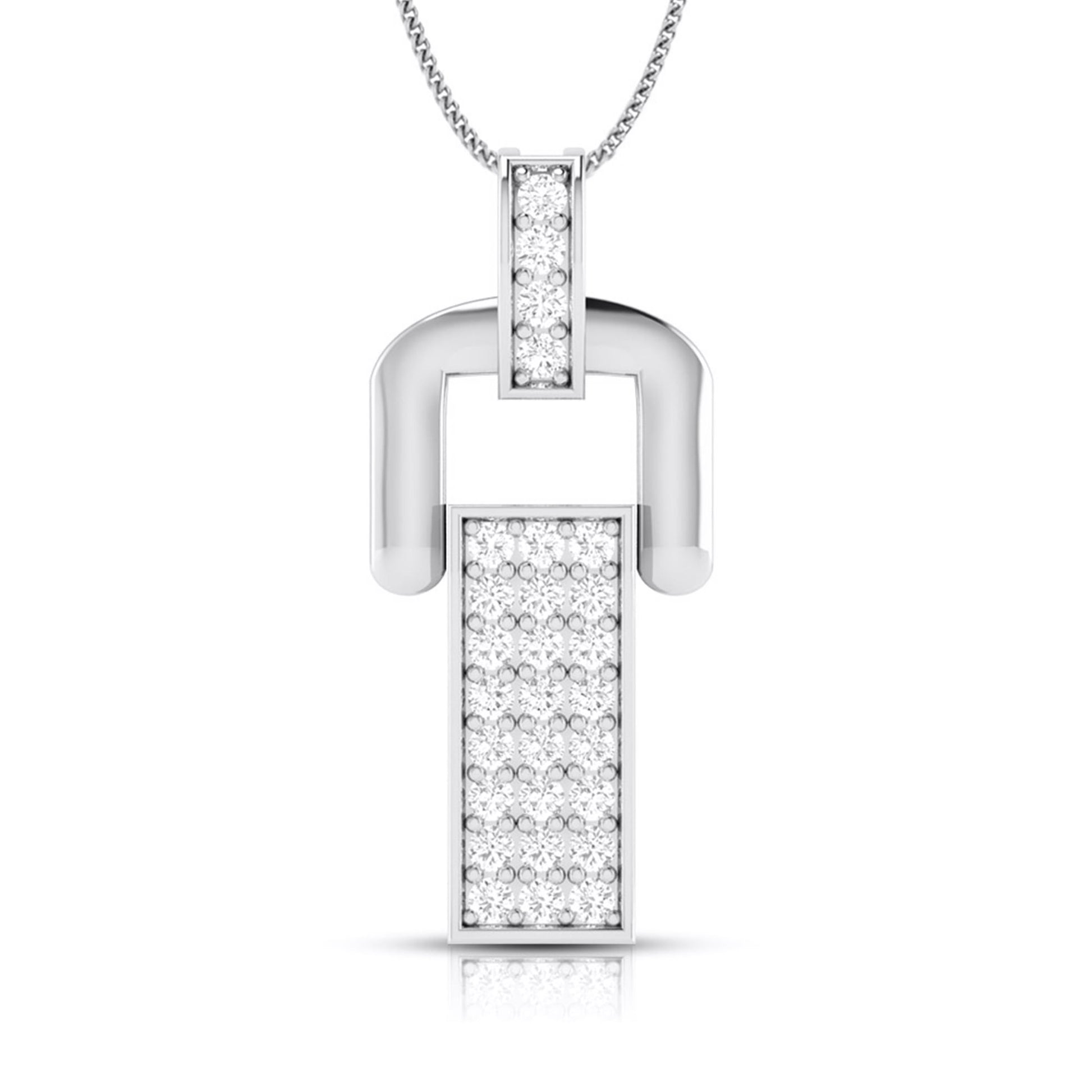 Osciller modern lab grown diamond pendant design Fiona Diamonds