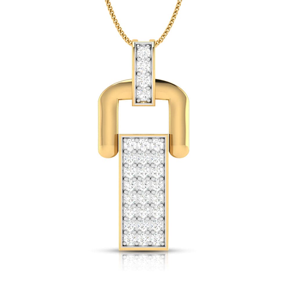 Osciller modern lab grown diamond pendant design Fiona Diamonds