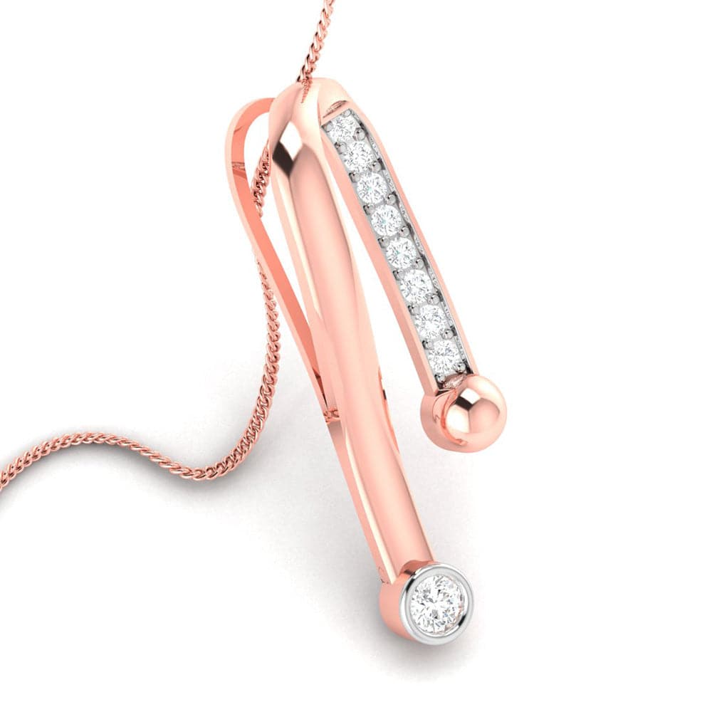 Palo modern lab grown diamond pendant design Fiona Diamonds