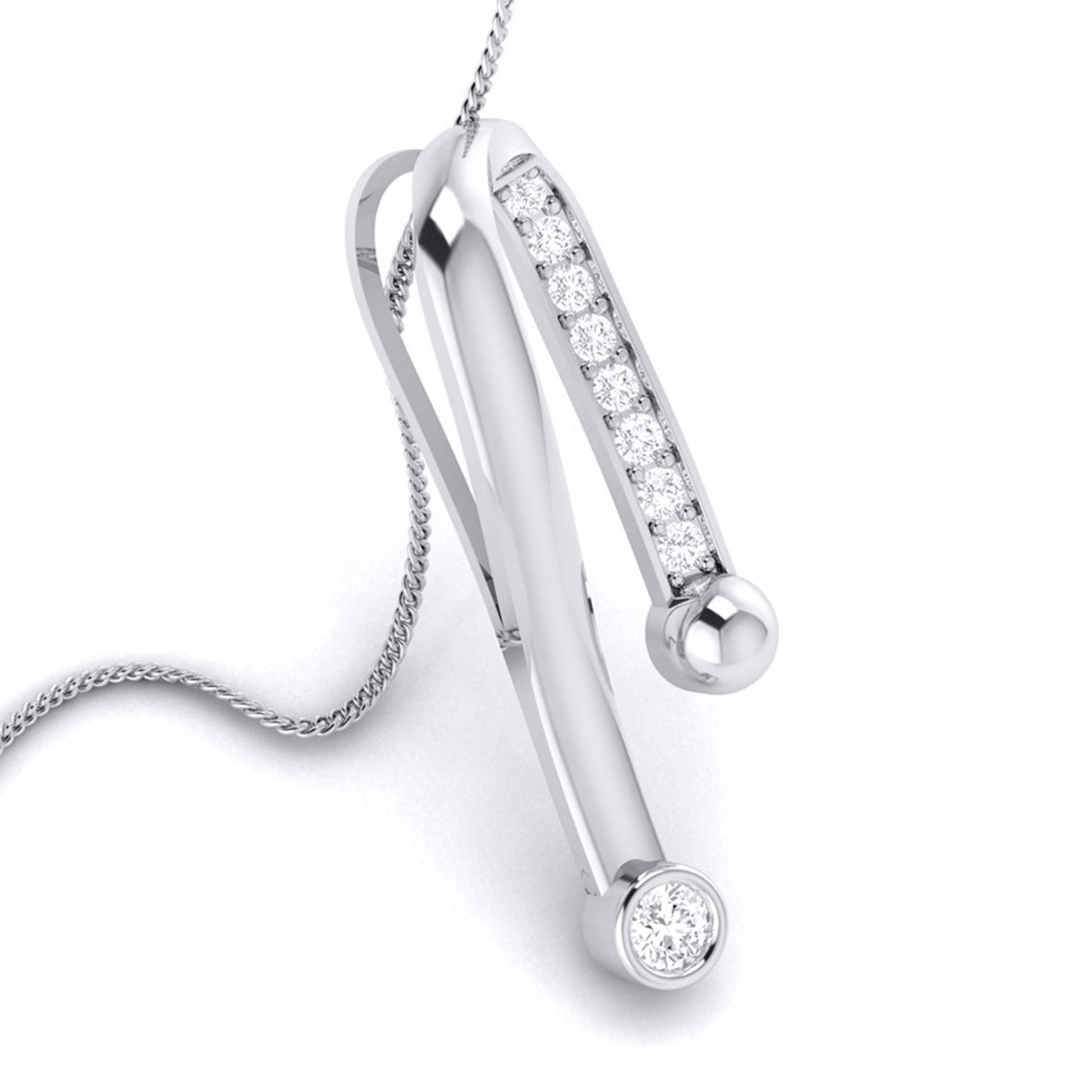 Palo modern lab grown diamond pendant design Fiona Diamonds