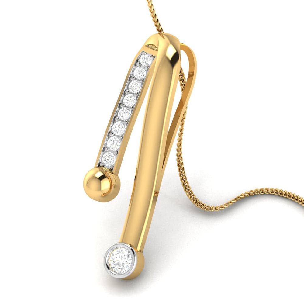 Palo modern lab grown diamond pendant design Fiona Diamonds