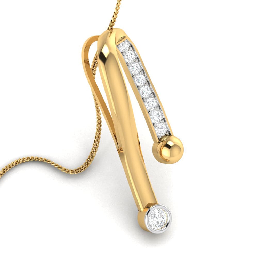 Palo modern lab grown diamond pendant design Fiona Diamonds