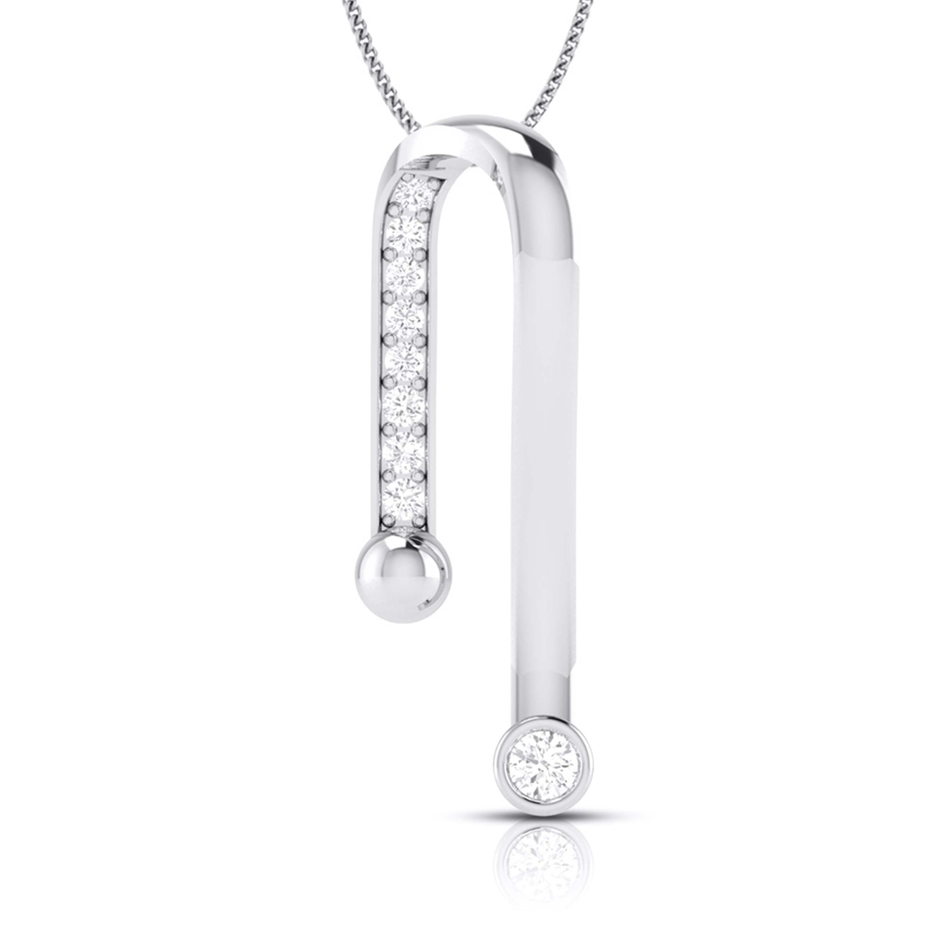 Palo modern lab grown diamond pendant design Fiona Diamonds