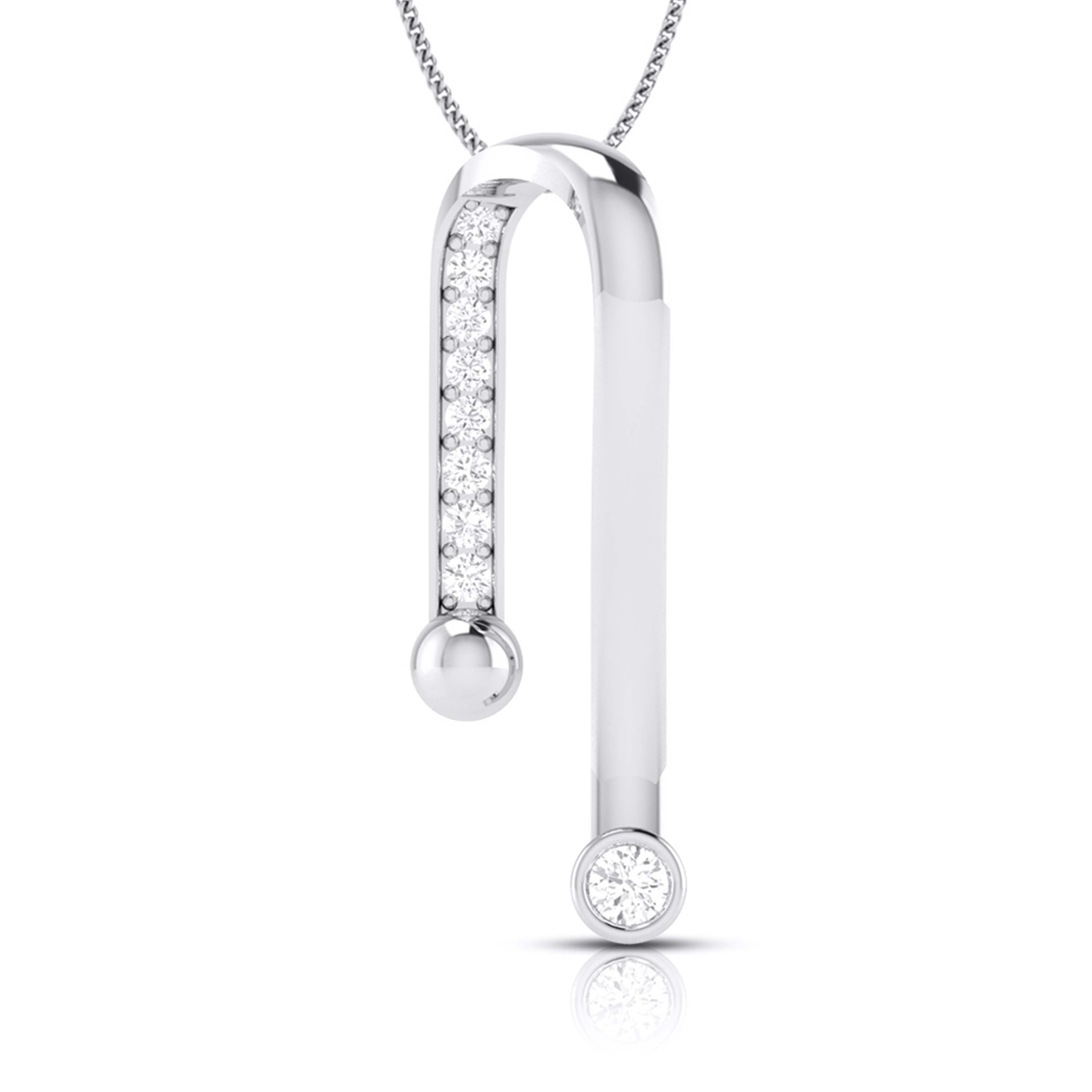 Palo modern lab grown diamond pendant design Fiona Diamonds
