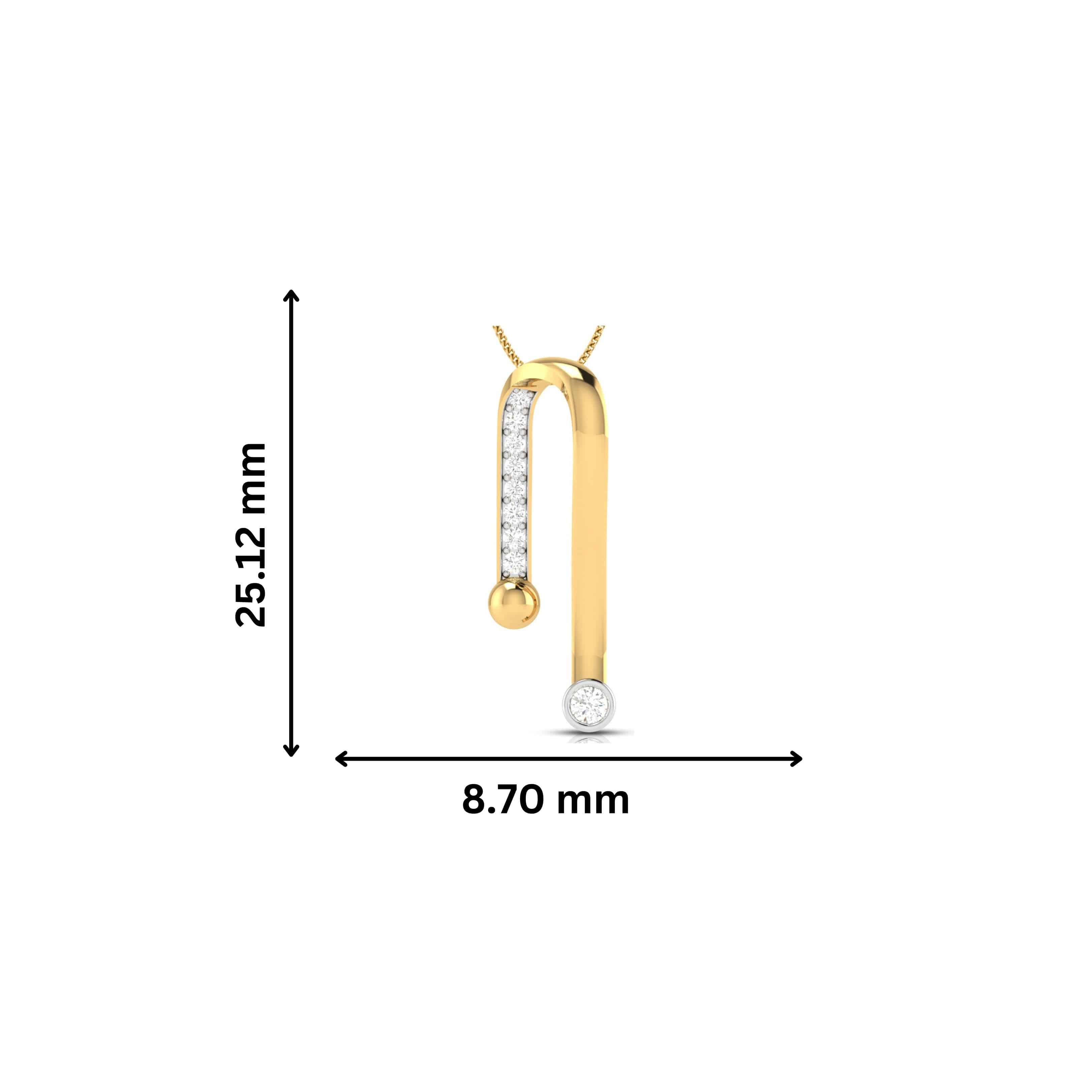 Palo modern lab grown diamond pendant design Fiona Diamonds