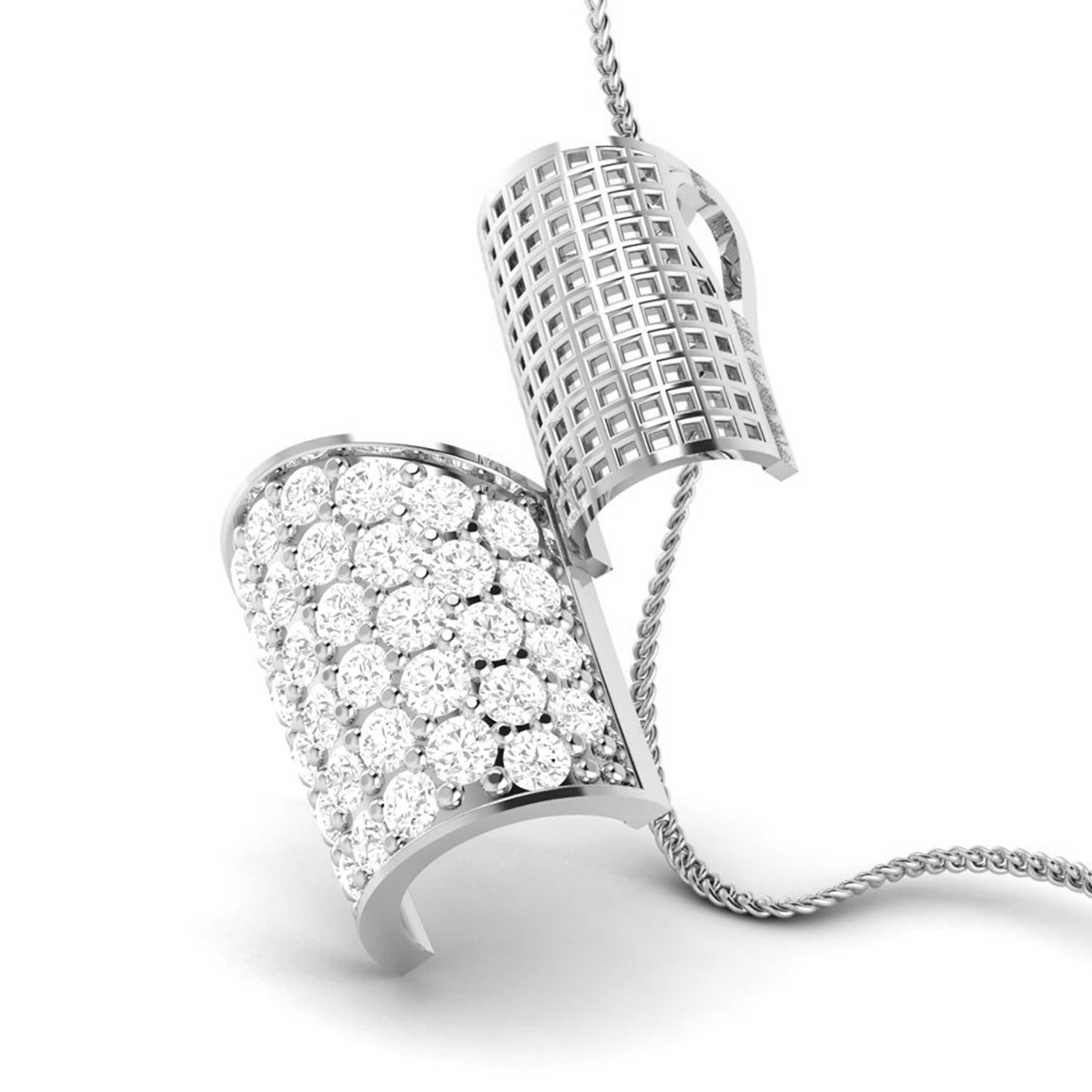 Scicosso modern lab grown diamond pendant design Fiona Diamonds