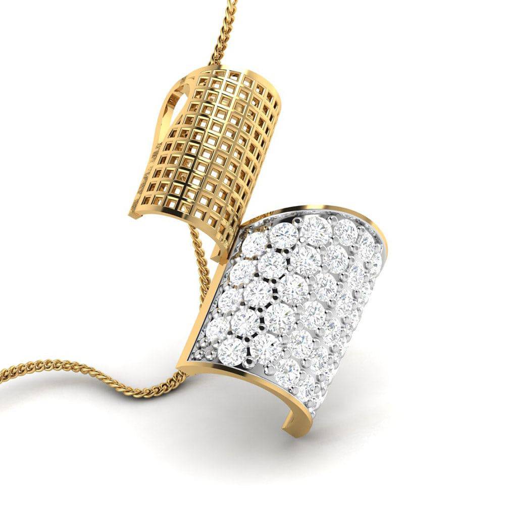 Scicosso modern lab grown diamond pendant design Fiona Diamonds