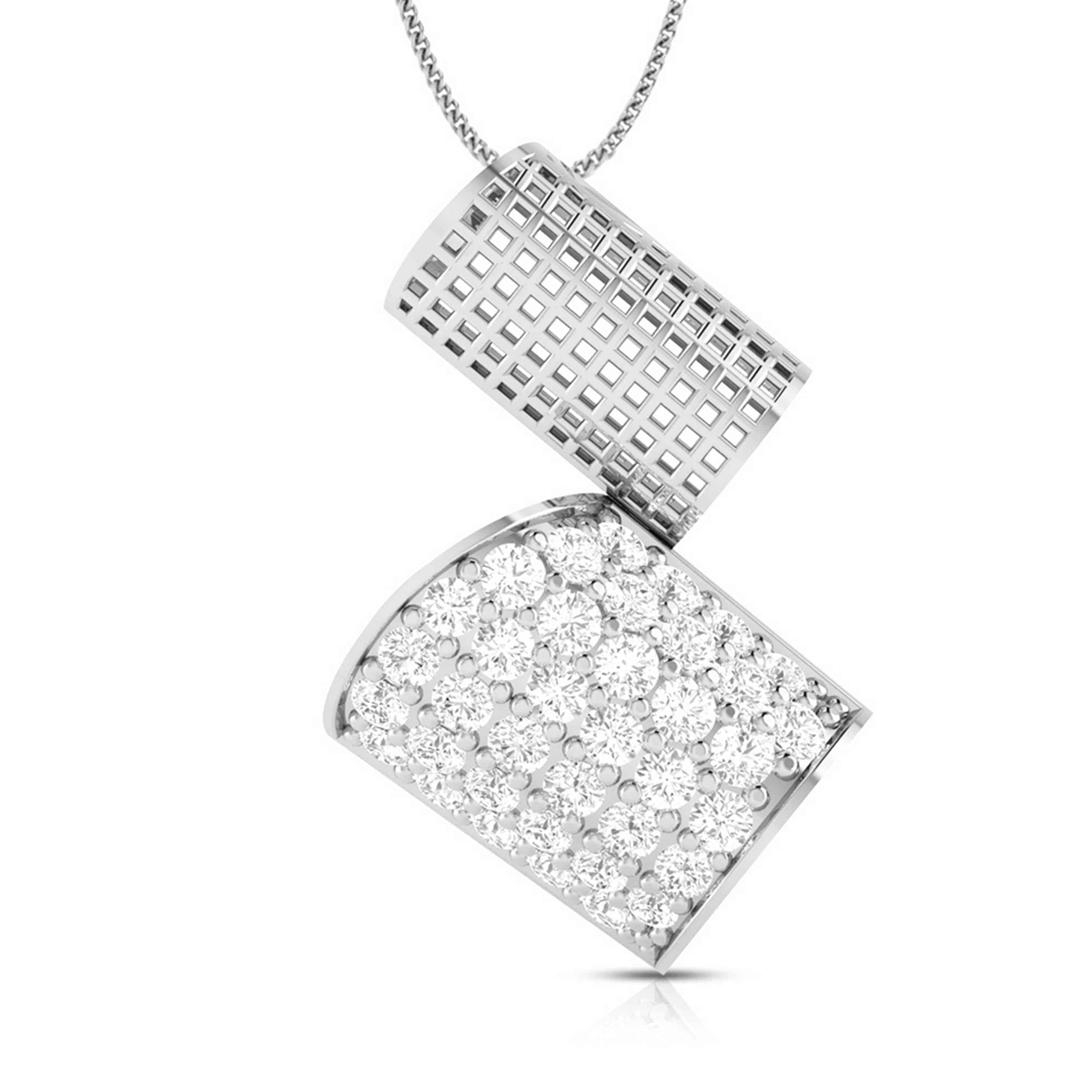 Scicosso modern lab grown diamond pendant design Fiona Diamonds