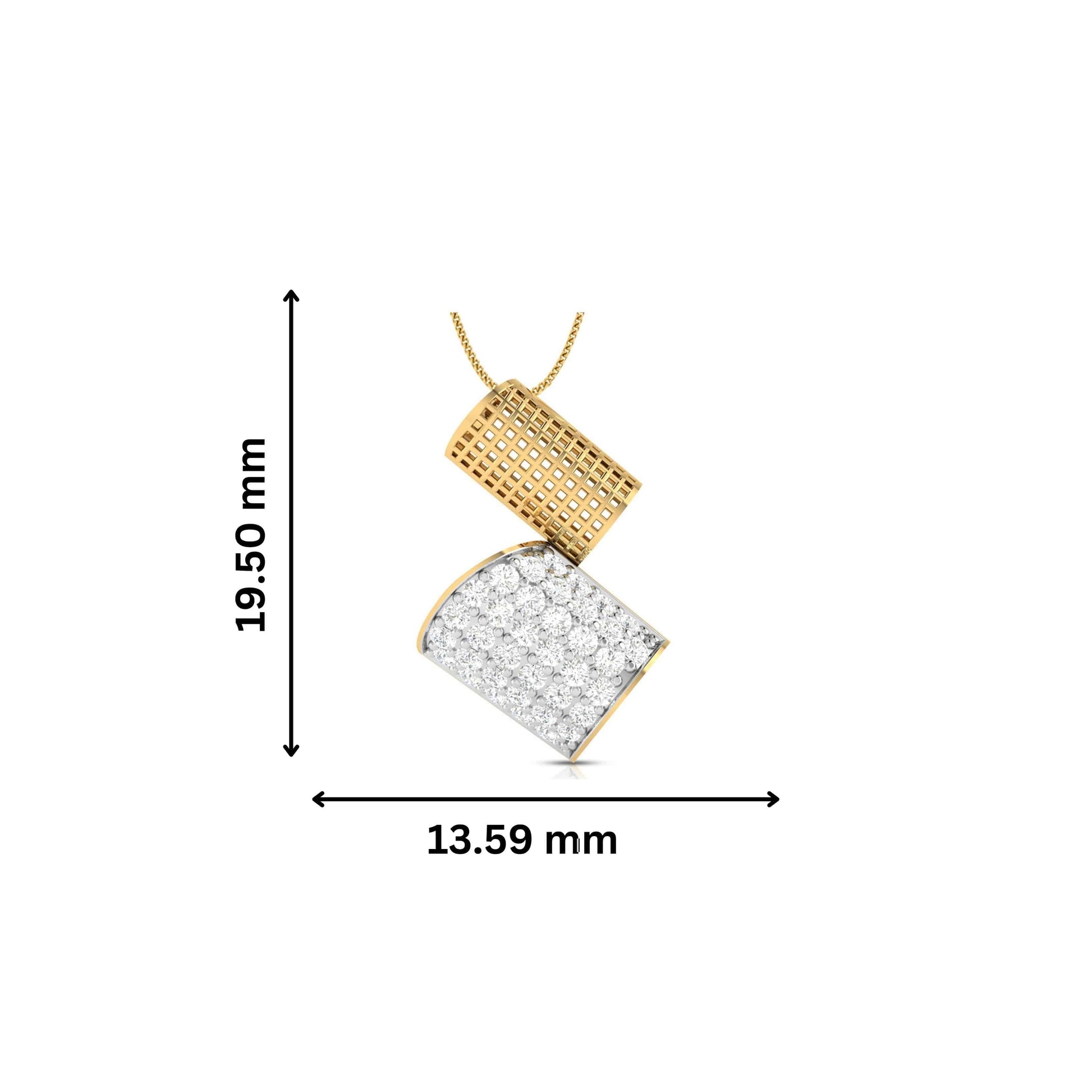 Scicosso modern lab grown diamond pendant design Fiona Diamonds