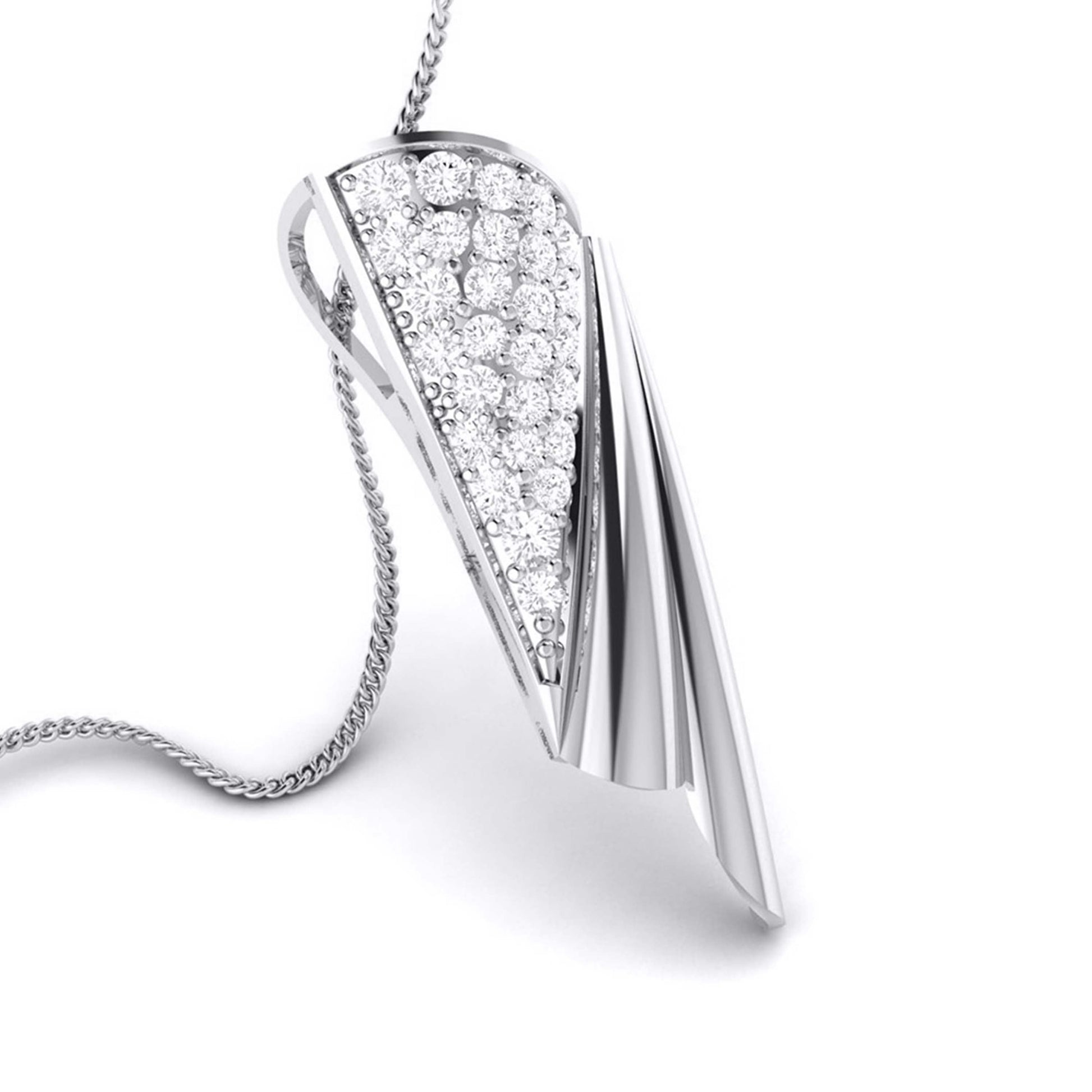 Ballpark modern lab grown diamond pendant design Fiona Diamonds