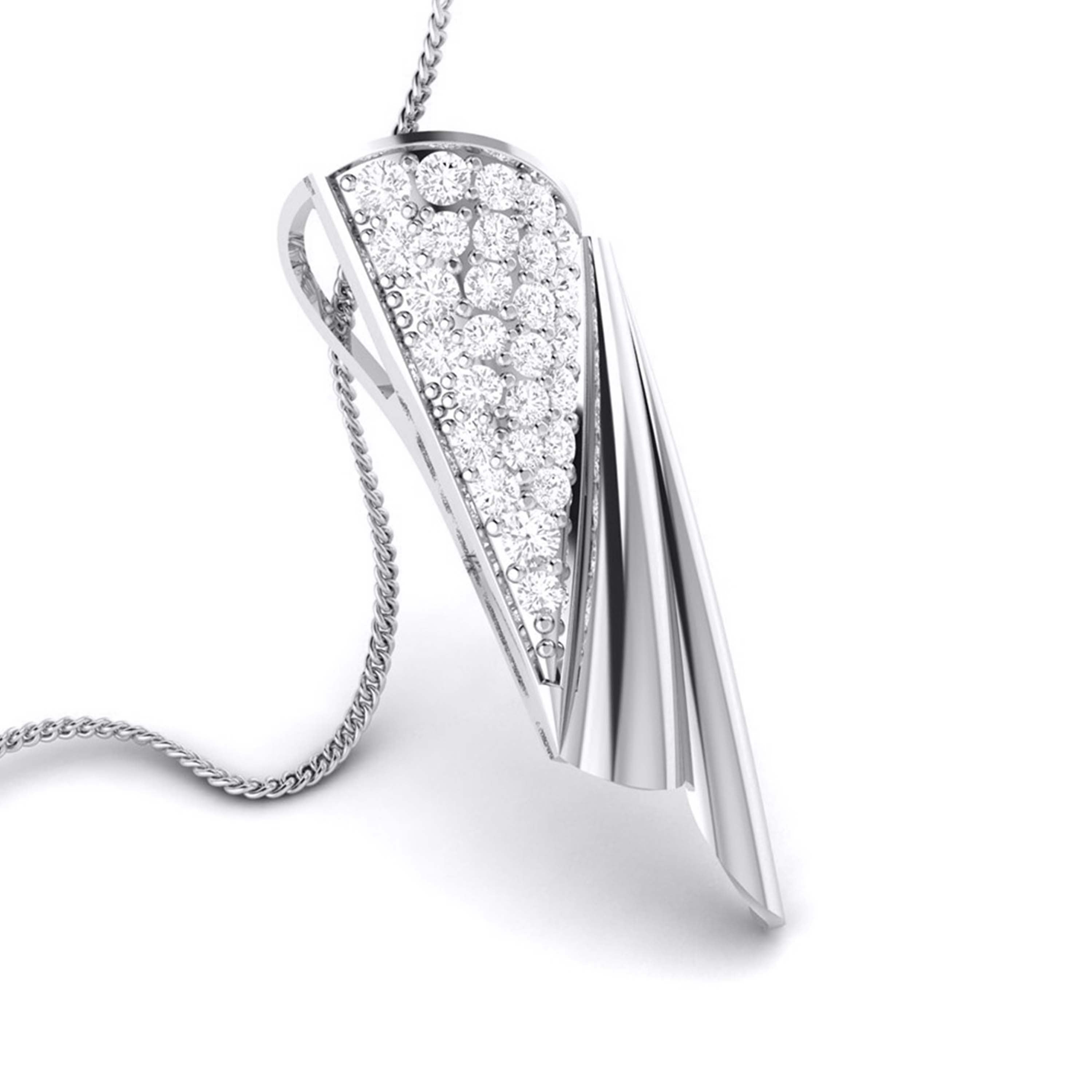 Ballpark modern lab grown diamond pendant design Fiona Diamonds