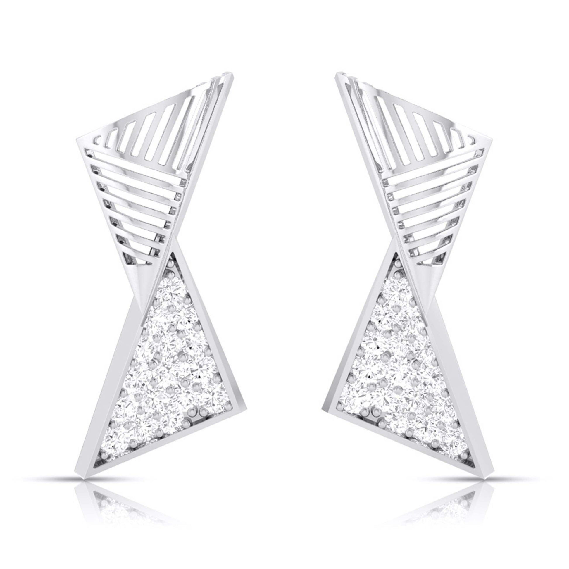Party wear earrings design Pedia Lab Grown Diamond Earrings Fiona Diamonds