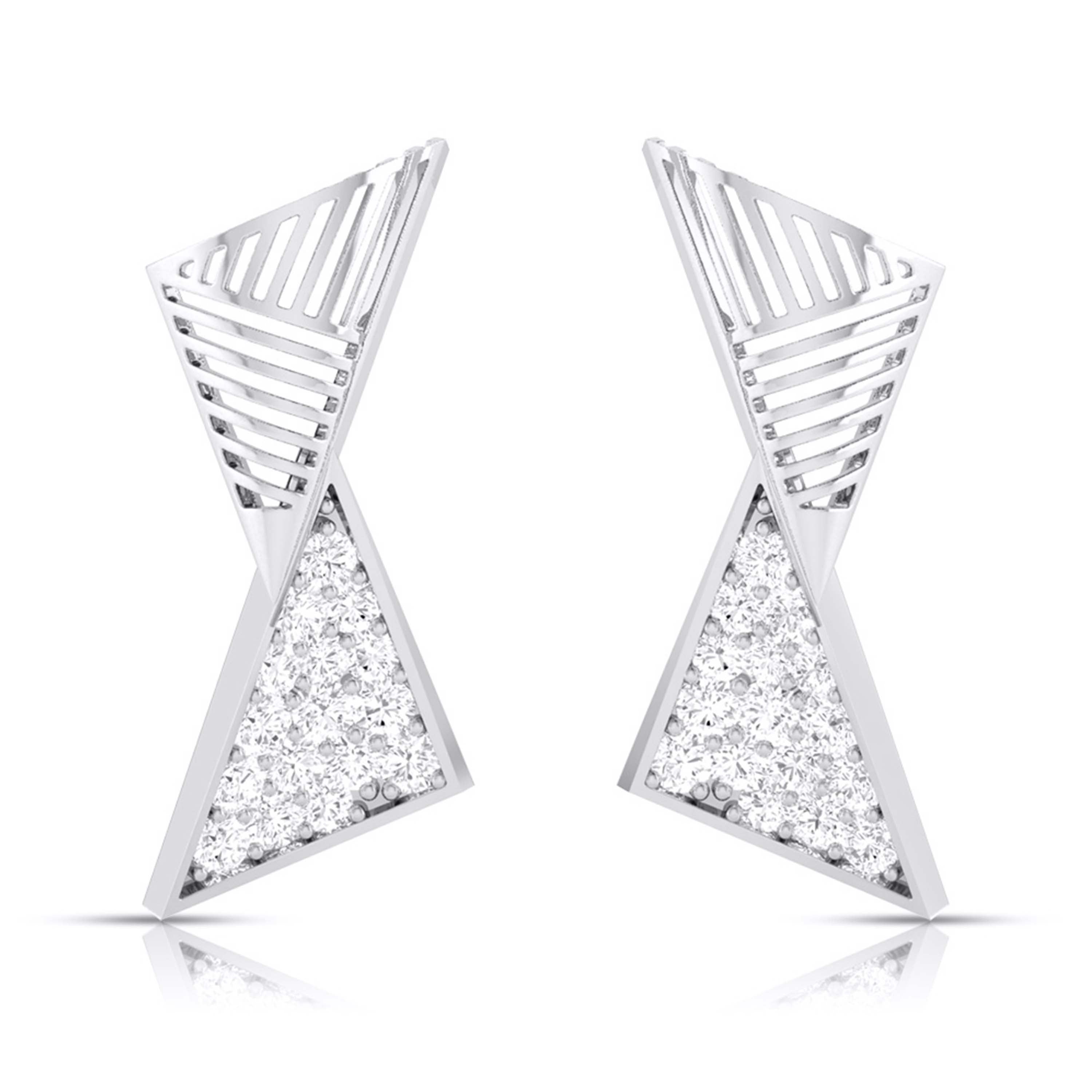 Party wear earrings design Pedia Lab Grown Diamond Earrings Fiona Diamonds